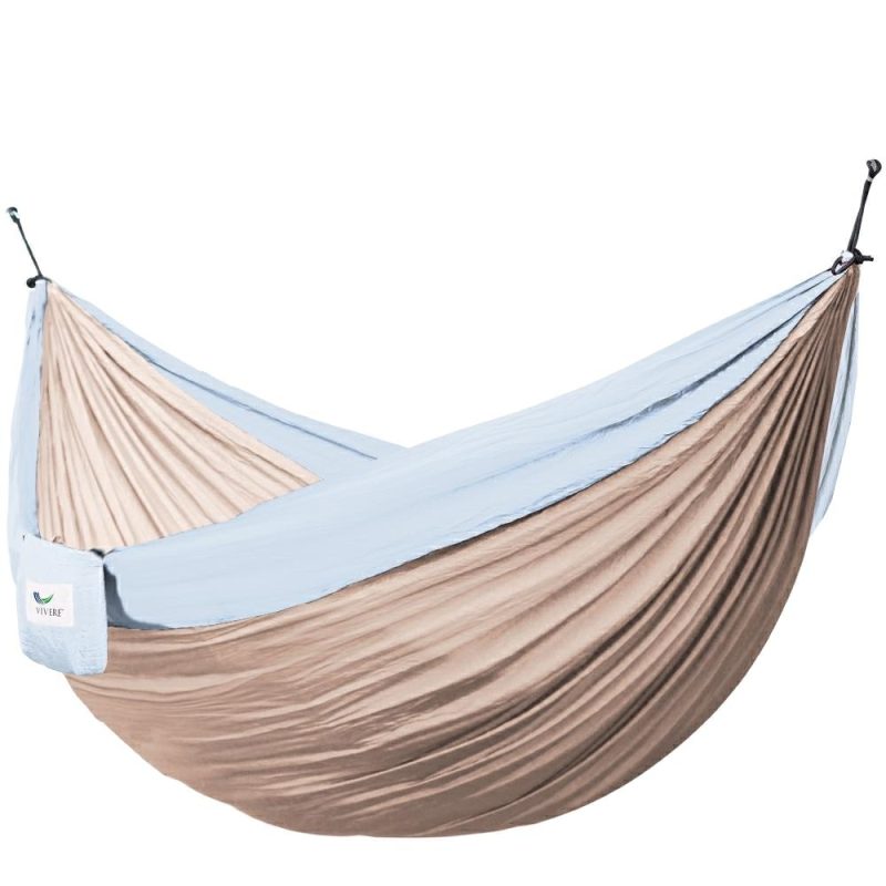 Vivere Hängematte Nylon Doppel Sand, Lt. Blau - – Bild 10