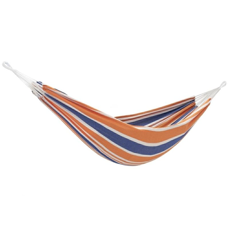 BRAZILIAN COTTON HAMMOCK - DOUBLE - ORANGE PUNCH – Bild 3