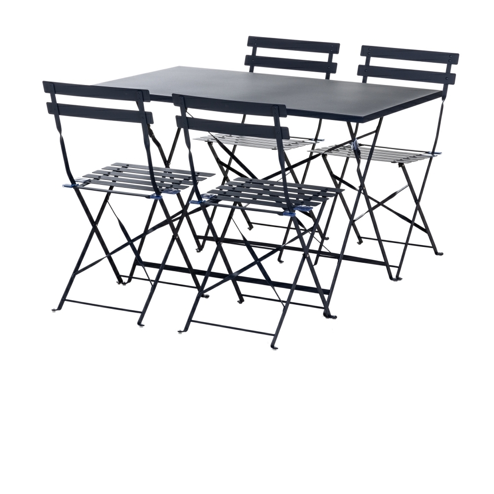 Bloom XL Tisch 110 Mitternacht Blau Metall / Blau